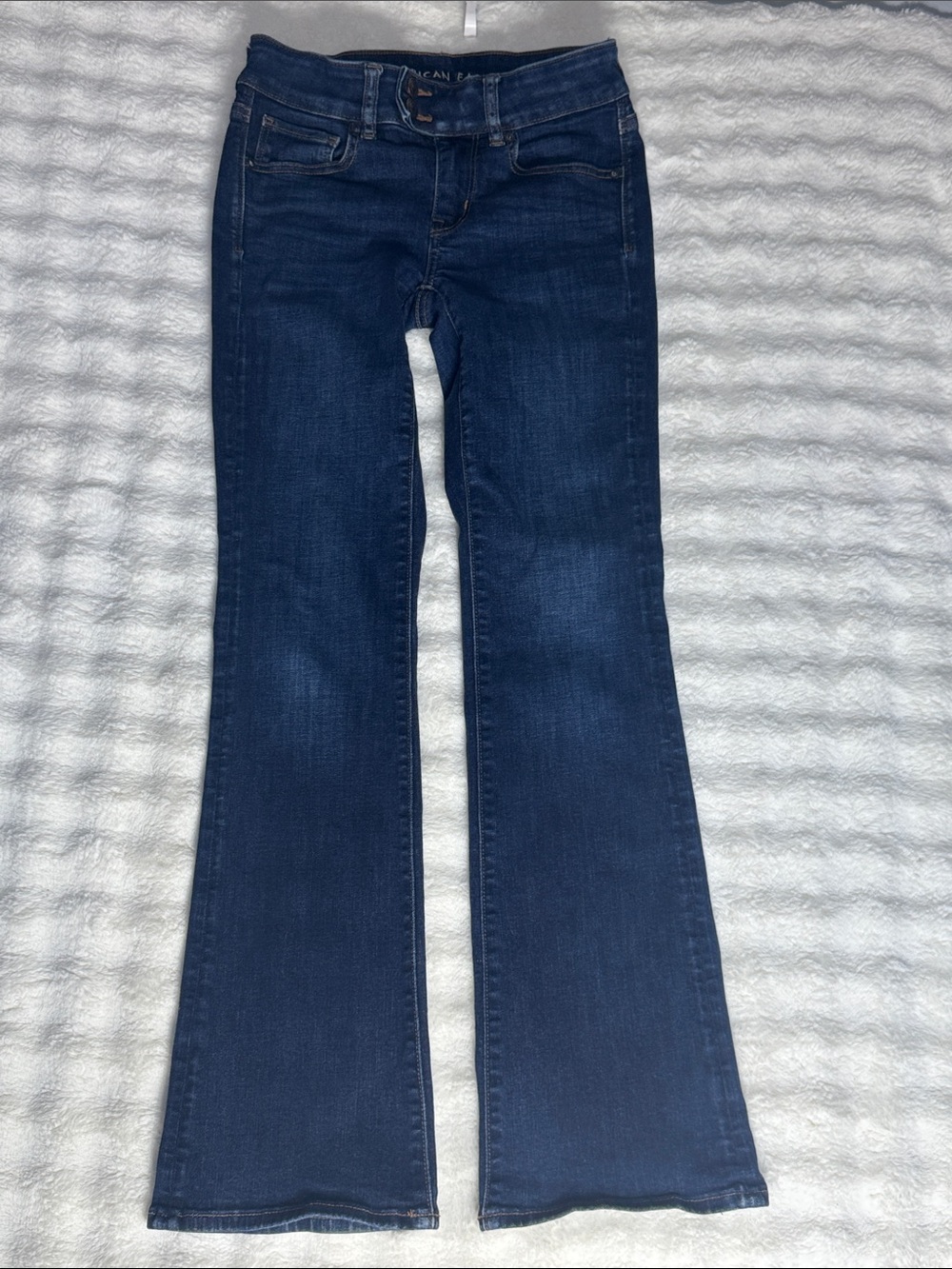 American Eagle Kick Boot Next Level Stretch Denim Jeans Size 2